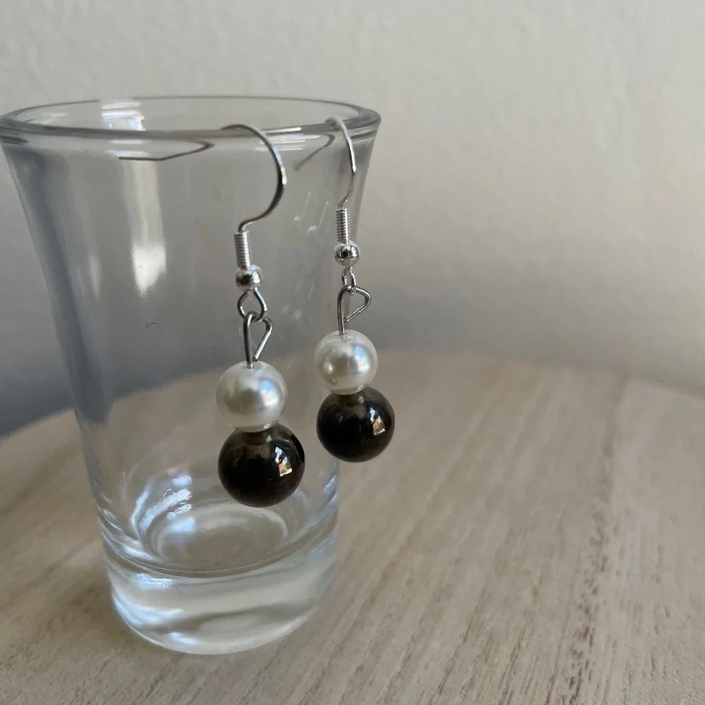 Two-Toned Beaded Earrings